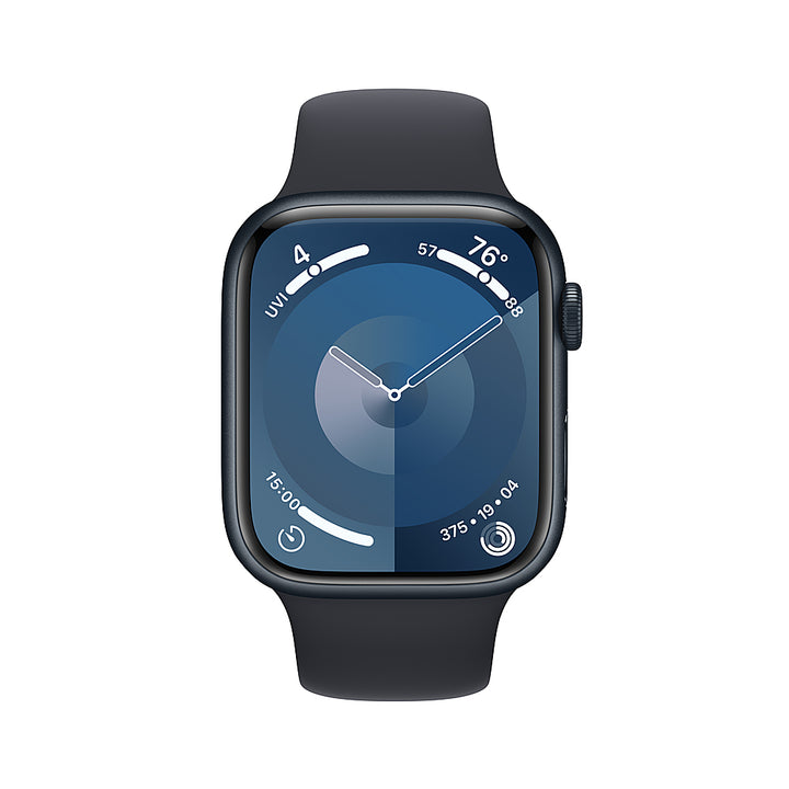 Apple Watch Series 9 (GPS) 45mm Midnight Aluminum Case with Midnight Sport Band - S/M - Midnight_1