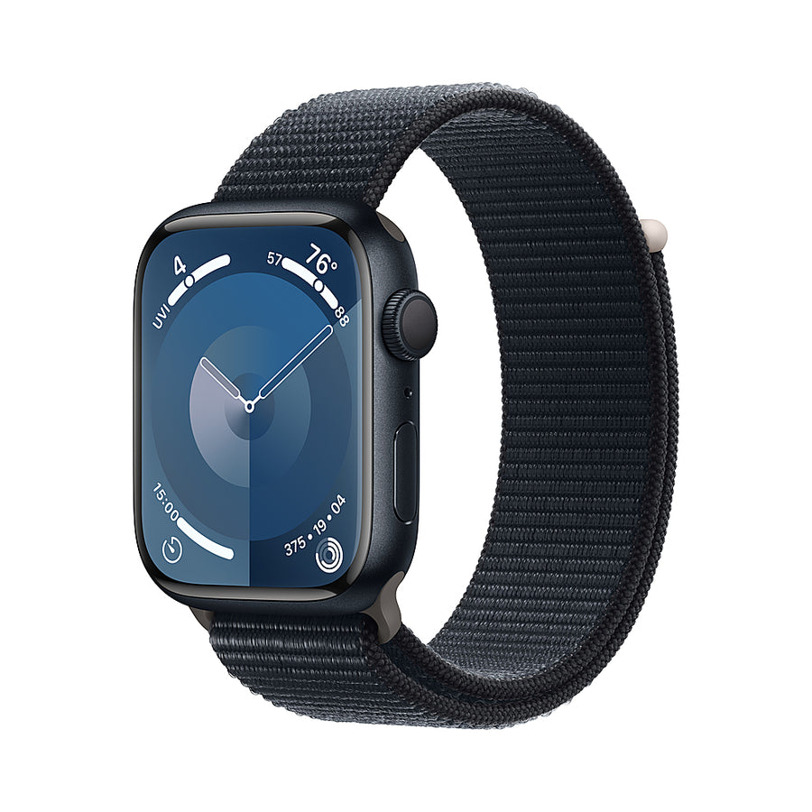 Apple Watch Series 9 (GPS) 45mm Midnight Aluminum Case with Midnight Sport Loop - Midnight_0