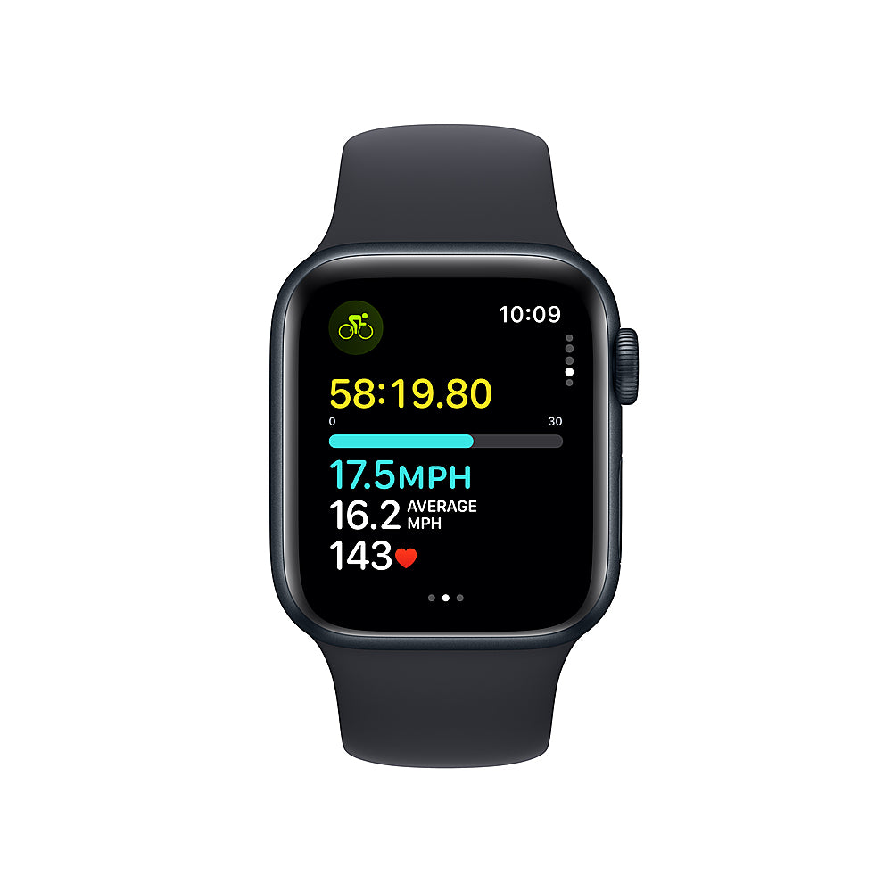 Apple Watch SE (GPS) 40mm Midnight Aluminum Case with Midnight Sport Band - S/M - Midnight_2