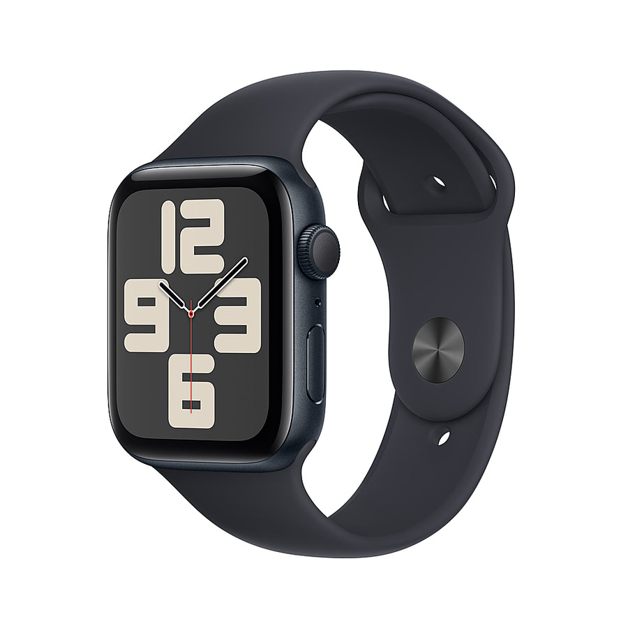 Apple Watch SE (GPS) 44mm Midnight Aluminum Case with Midnight Sport Band - S/M - Midnight_0