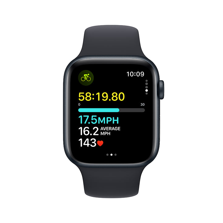 Apple Watch SE (GPS) 44mm Midnight Aluminum Case with Midnight Sport Band - S/M - Midnight_2