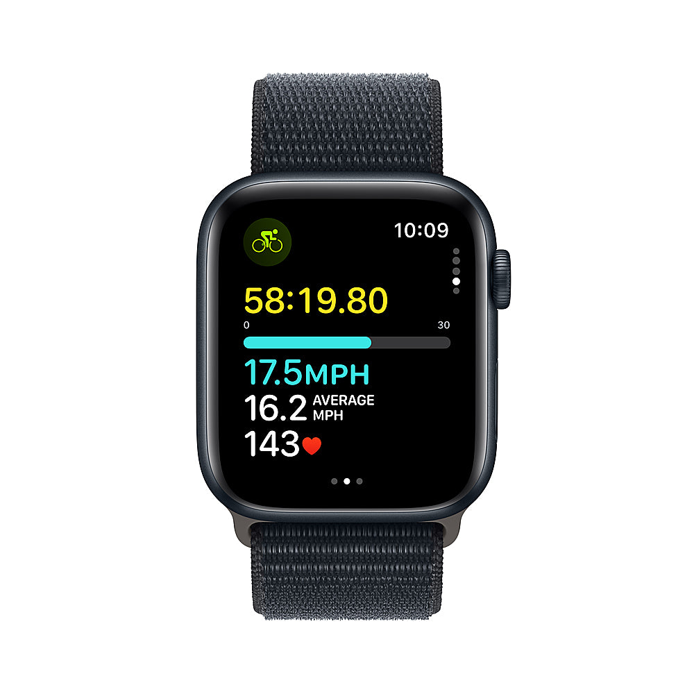 Apple Watch SE (GPS) 44mm Midnight Aluminum Case with Midnight Sport Loop - Midnight_2