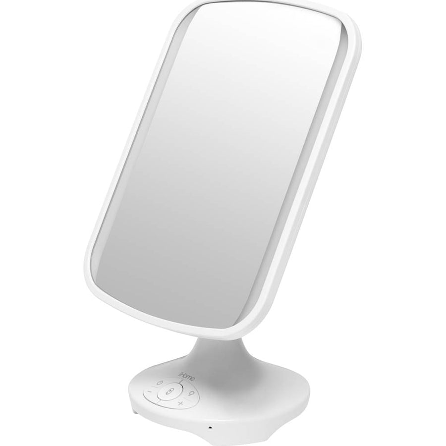 iHome - 7" x 9" LED Vanity Mirror with Built-in Bluetooth Speaker - White_0