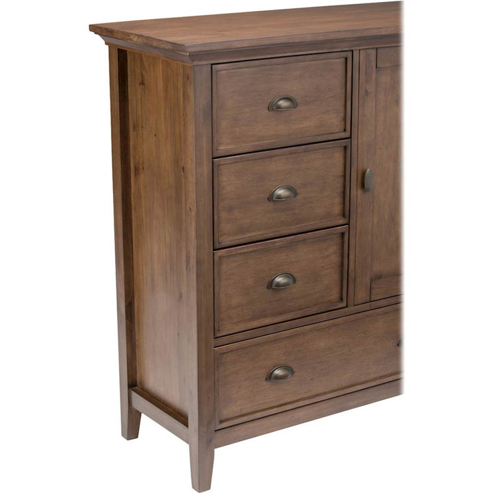 Simpli Home - Redmond SOLID WOOD 39 inch Wide Transitional Medium Storage Cabinet in - Rustic Natural Aged Brown_2