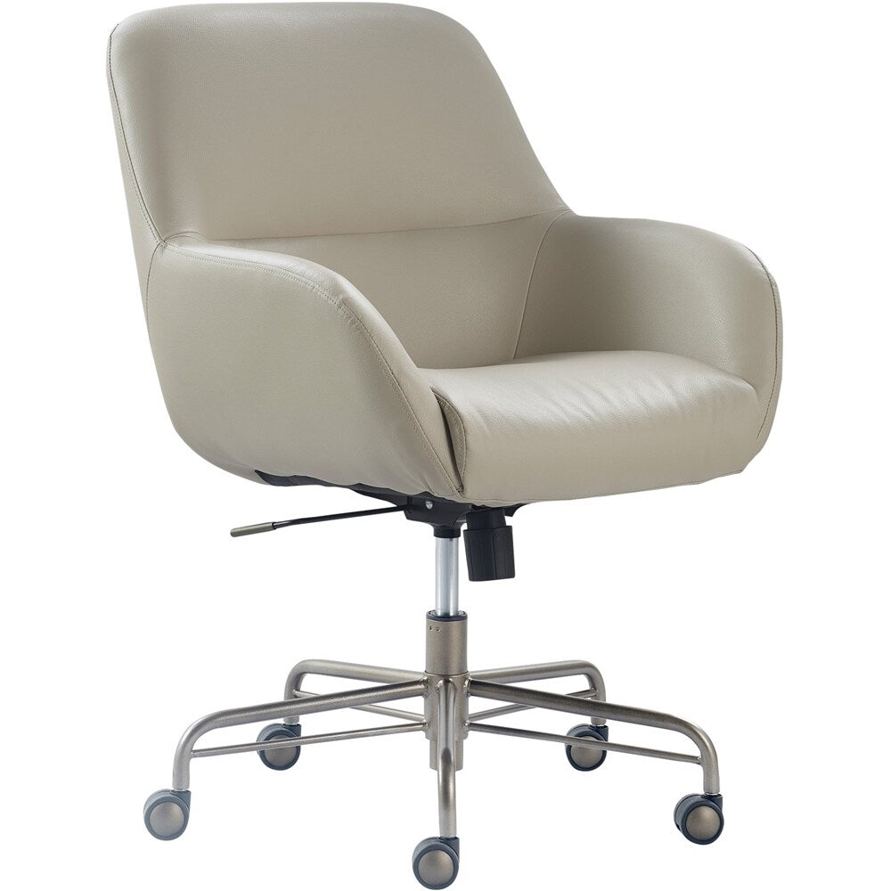 Finch - Forester Modern Bonded Leather Executive Chair - Silver/Cream_1