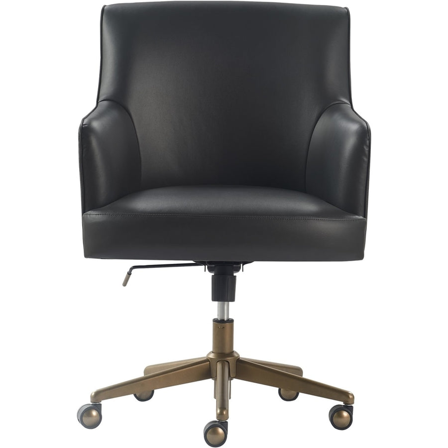 Finch - Belmont Modern Bonded Leather Home Office Chair - Bronze/Charcoal_0