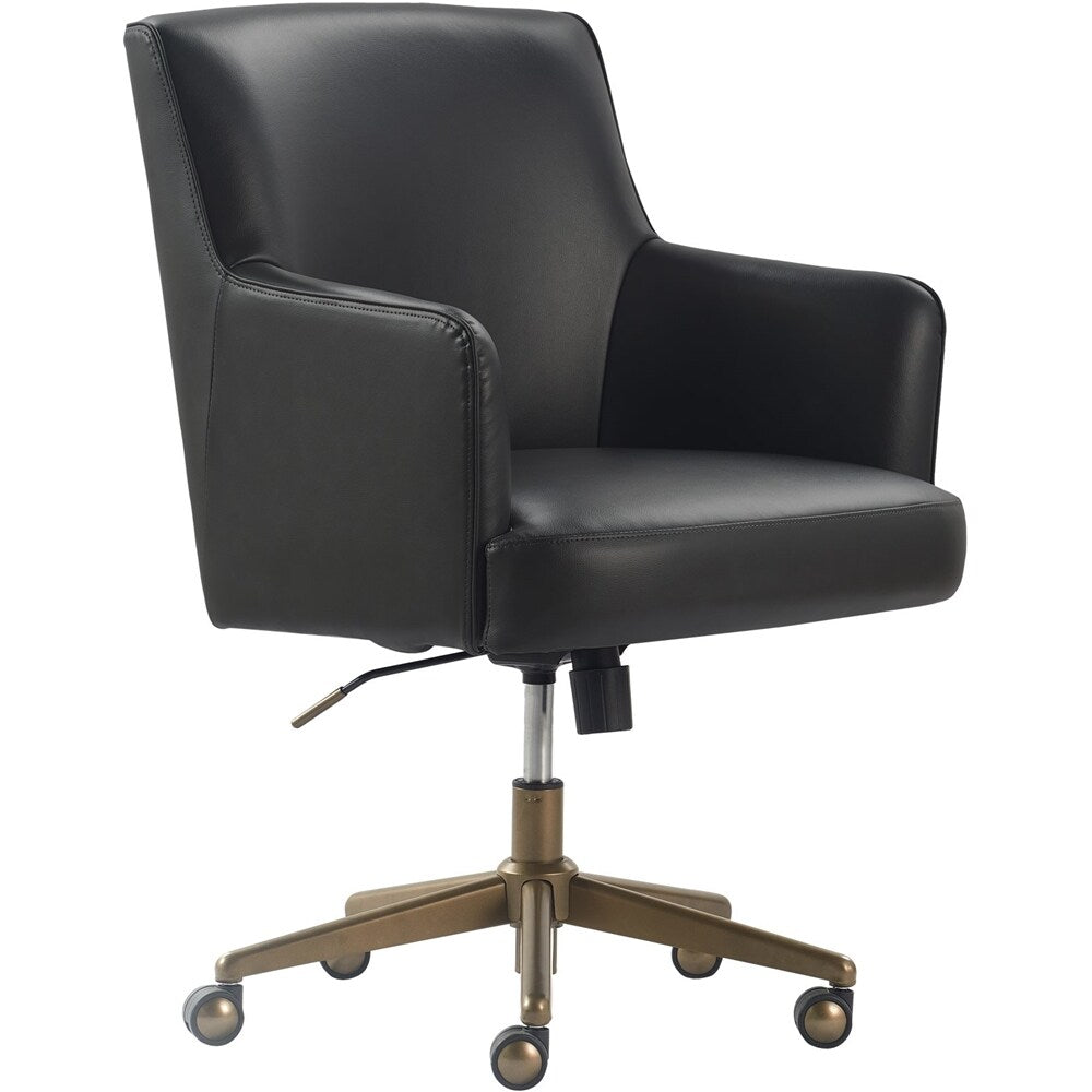 Finch - Belmont Modern Bonded Leather Home Office Chair - Bronze/Charcoal_1