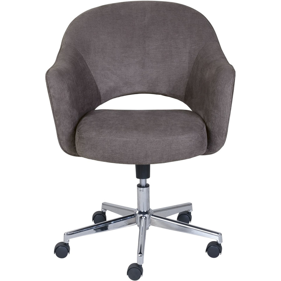 Serta - Valetta Fabric Home Office Chair - Gray/Chrome_0