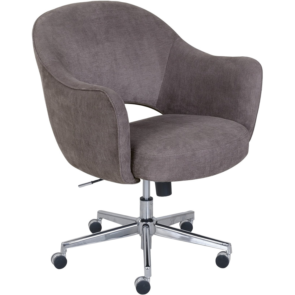 Serta - Valetta Fabric Home Office Chair - Gray/Chrome_1