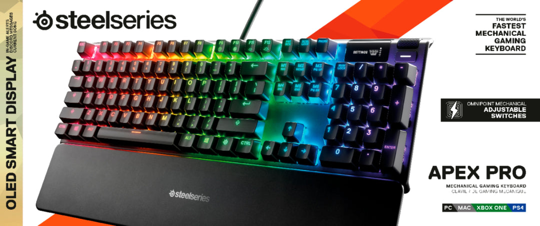 SteelSeries - Apex Pro Full Size Wired Mechanical OmniPoint Adjustable Actuation Switch Gaming Keyboard with RGB Backlighting - Black_4