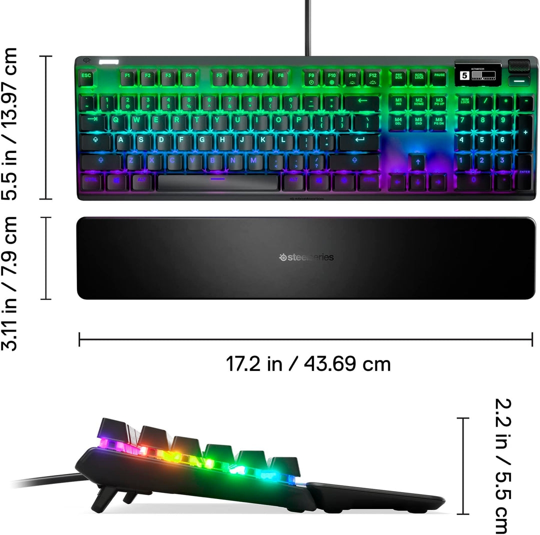 SteelSeries - Apex Pro Full Size Wired Mechanical OmniPoint Adjustable Actuation Switch Gaming Keyboard with RGB Backlighting - Black_5