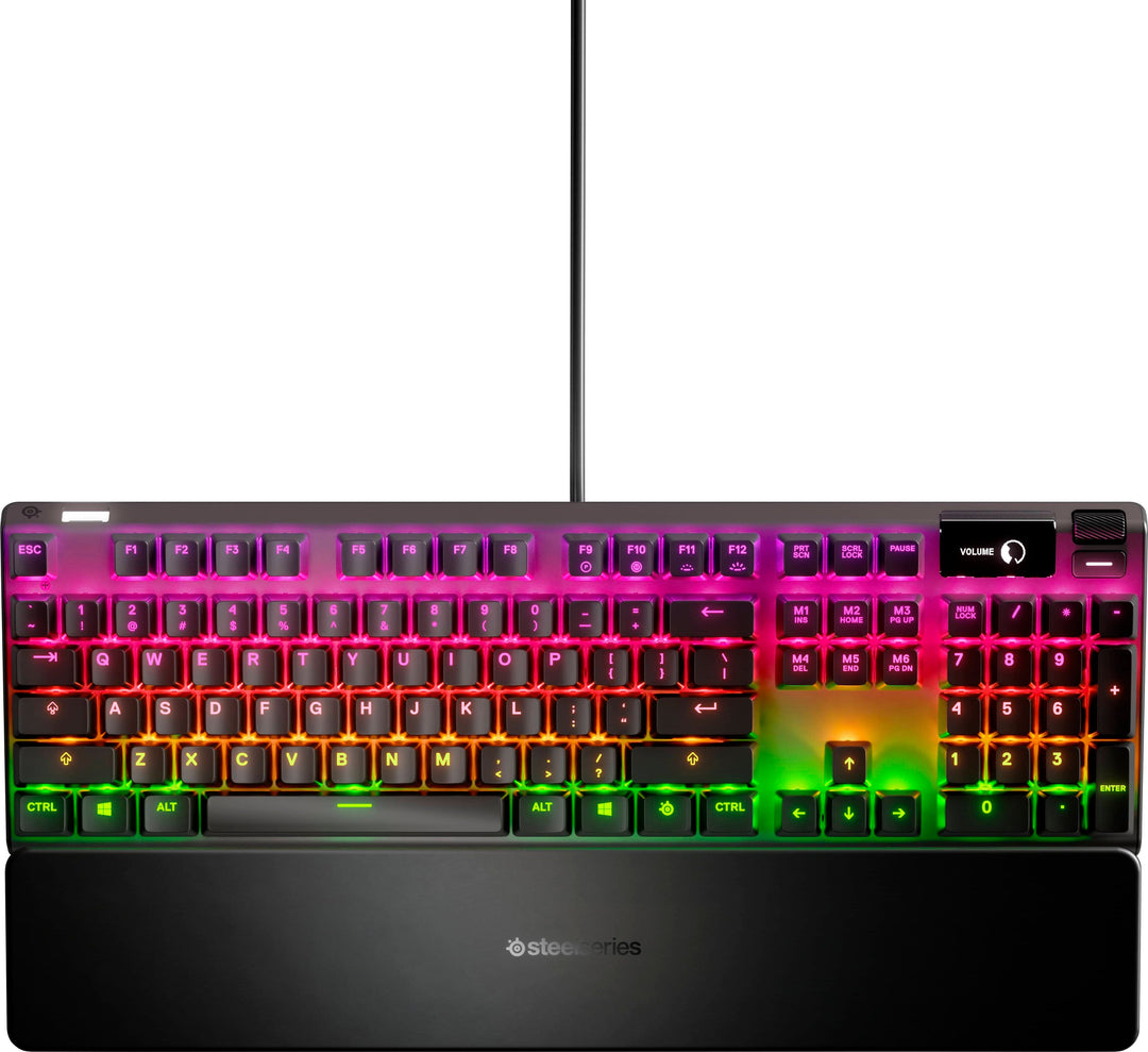 SteelSeries - Apex 7 Full Size Wired Mechanical Red Linear Switch Gaming Keyboard with RGB Backlighting - Black_0