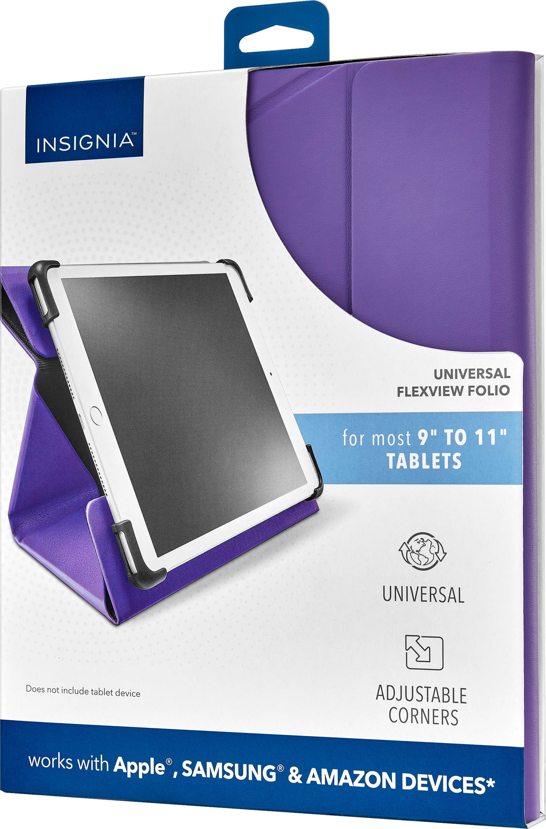 Insignia™ - Universal FlexView Folio Case for most 9" to 11" tablets - Purple_11