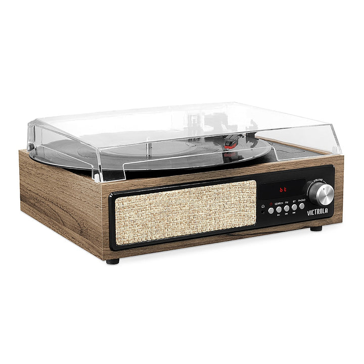 Victrola - Bluetooth Stereo Audio System - Farmhouse Walnut_1