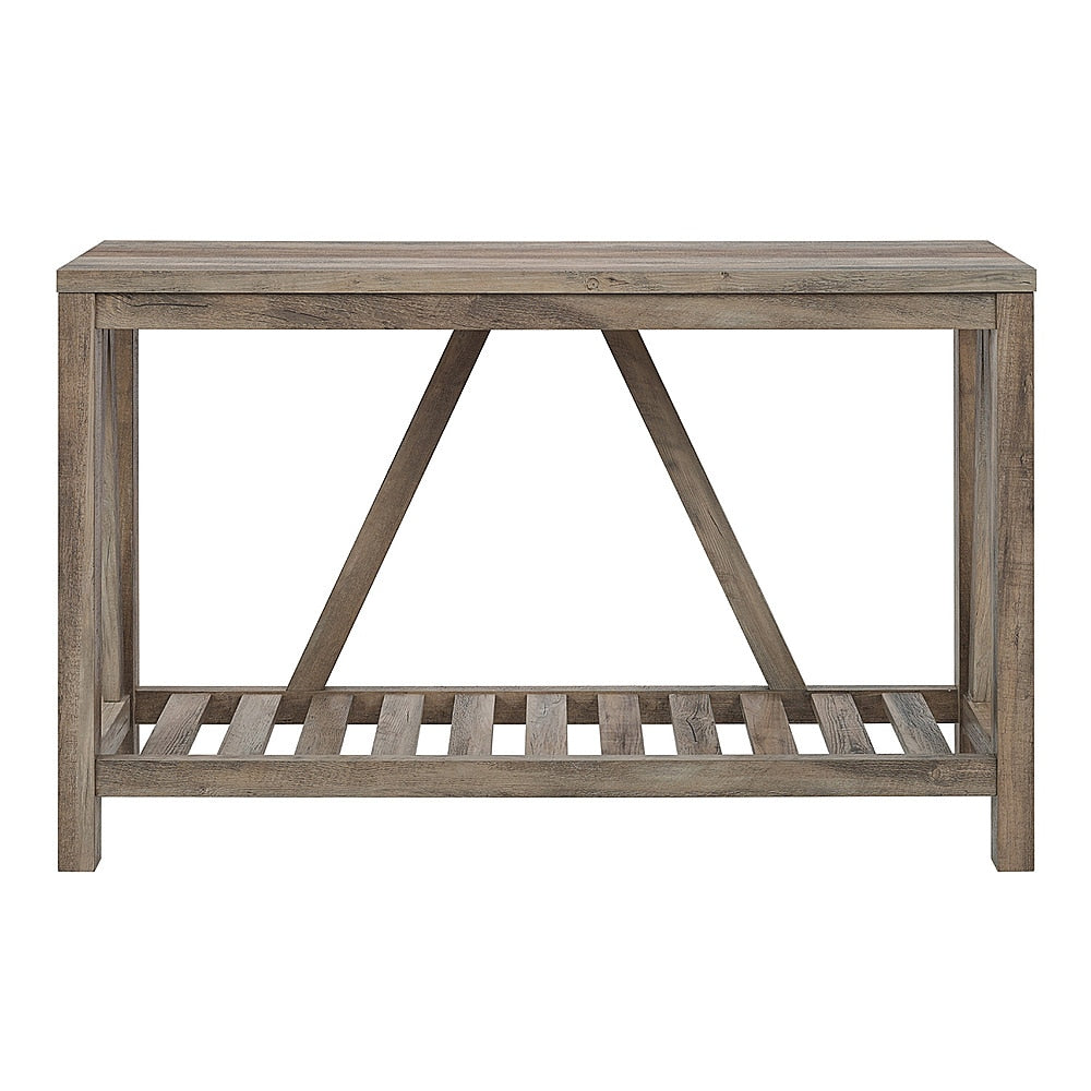 Walker Edison - Modern Farmhouse Entryway Table - Gray Wash_0