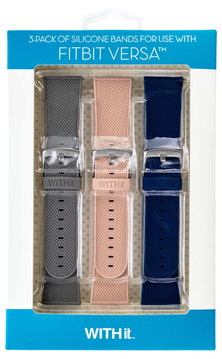 WITHit - Band Kit for Fitbit Versa and Versa 2 (3-Pack) - Navy/Light Gray/Blush Pink_4