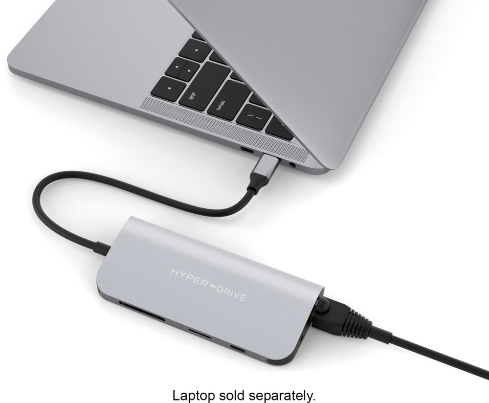 Hyper - HyperDrive 9-Port Universal USB-C Hub - USB-C Docking Station for Laptops - Space Gray_1