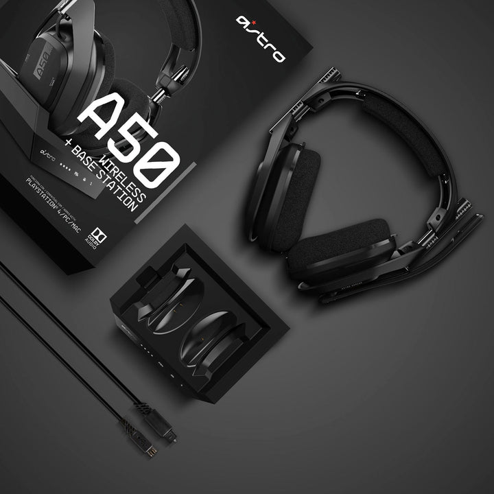 Astro Gaming - A50 Wireless Dolby Atmos Over-the-Ear Headphones for PlayStation 5 and PlayStation 4 with Base Station - Black_9