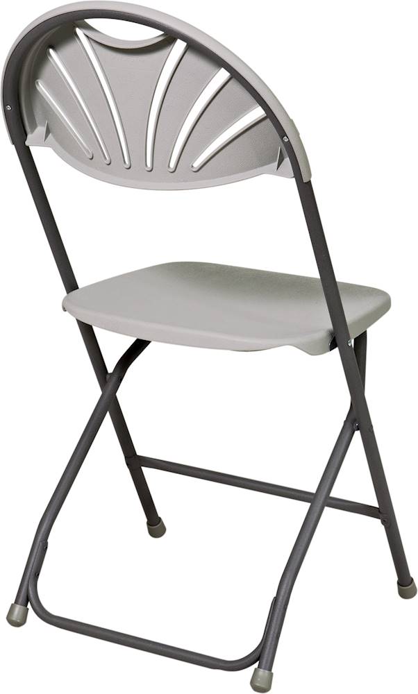 WorkSmart - Resin Plastic Folding Chair (Set of 4) - Light Gray_3