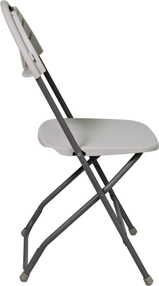WorkSmart - Resin Plastic Folding Chair (Set of 4) - Light Gray_2