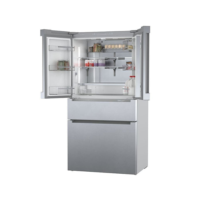 Bosch - 800 Series 20.5 Cu. Ft. 4-Door French Door Counter-Depth Smart Refrigerator - Stainless steel_17