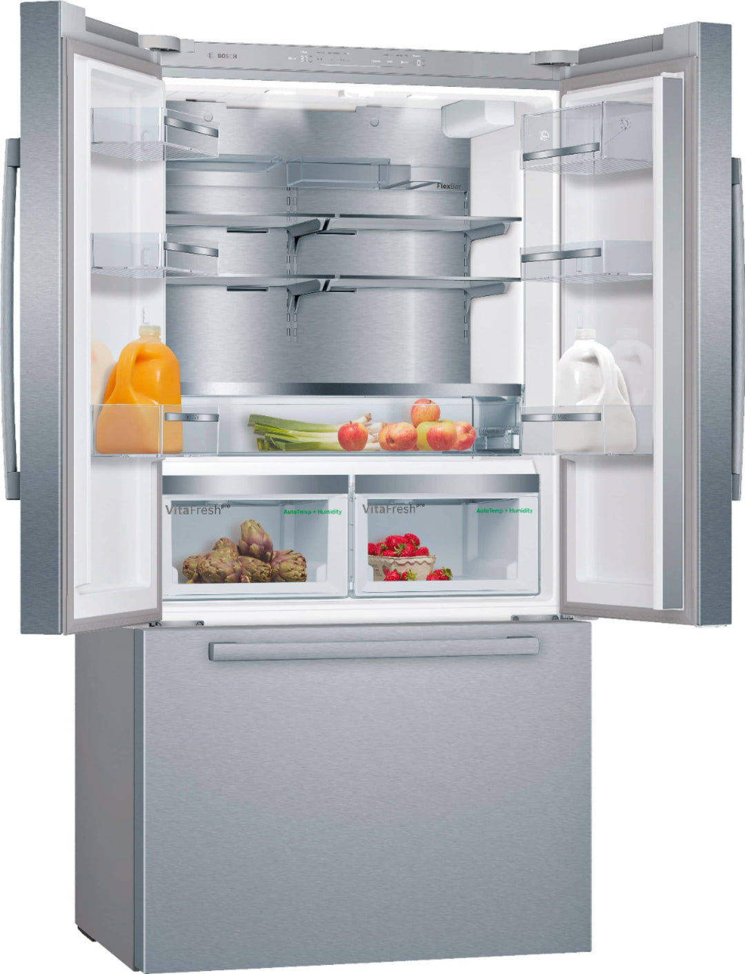Bosch - 800 Series 21 Cu. Ft. French Door Counter-Depth Smart Refrigerator - Stainless steel_13