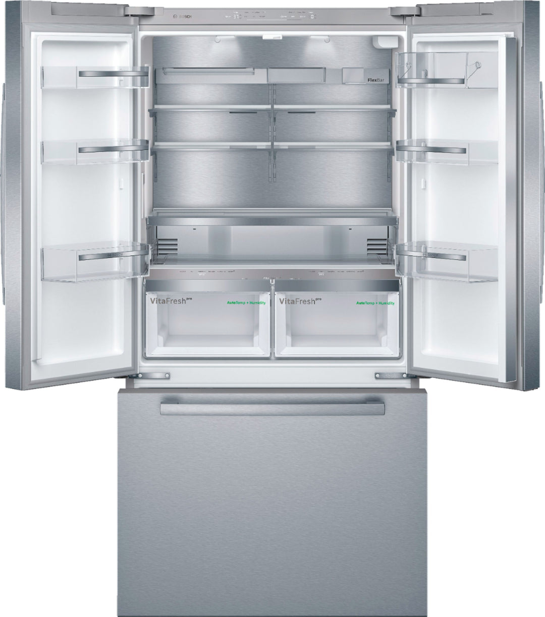 Bosch - 800 Series 21 Cu. Ft. French Door Counter-Depth Smart Refrigerator - Stainless steel_14