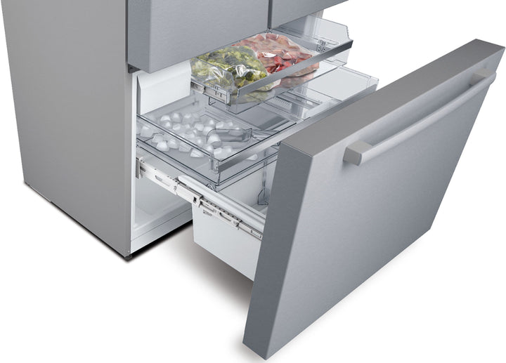 Bosch - 800 Series 21 Cu. Ft. French Door Counter-Depth Smart Refrigerator - Stainless steel_10