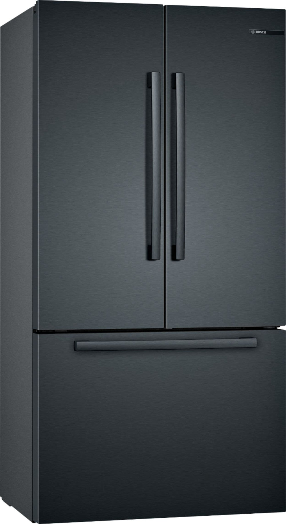Bosch - 800 Series 21 Cu. Ft. French Door Counter-Depth Smart Refrigerator - Black stainless steel_1