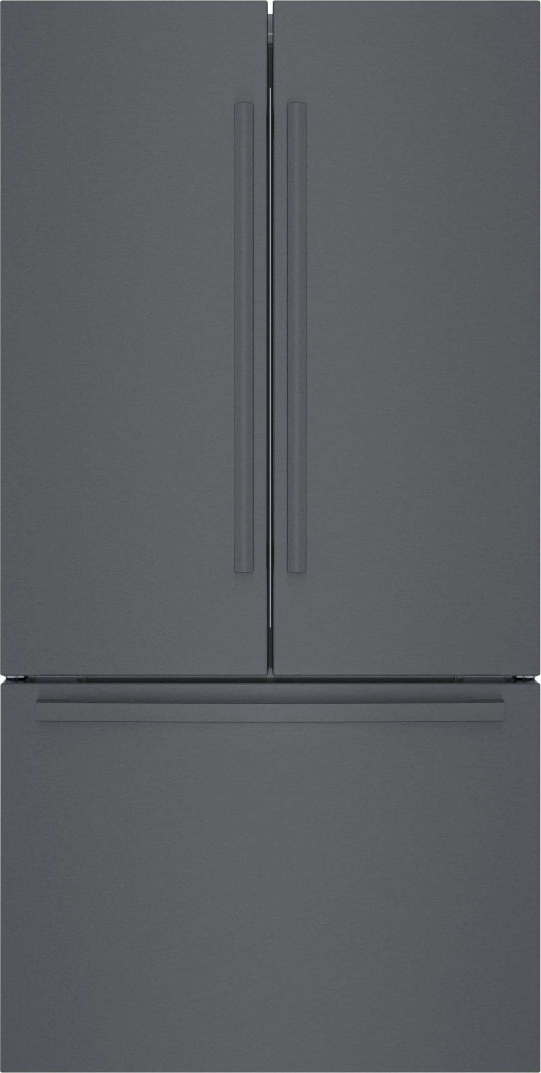 Bosch - 800 Series 21 Cu. Ft. French Door Counter-Depth Smart Refrigerator - Black stainless steel_0