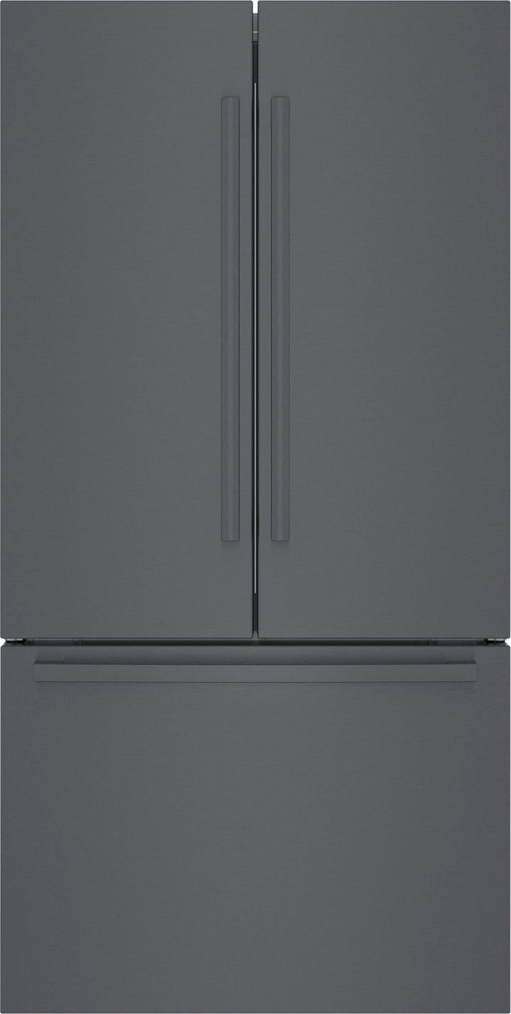 Bosch - 800 Series 21 Cu. Ft. French Door Counter-Depth Smart Refrigerator - Black stainless steel_0