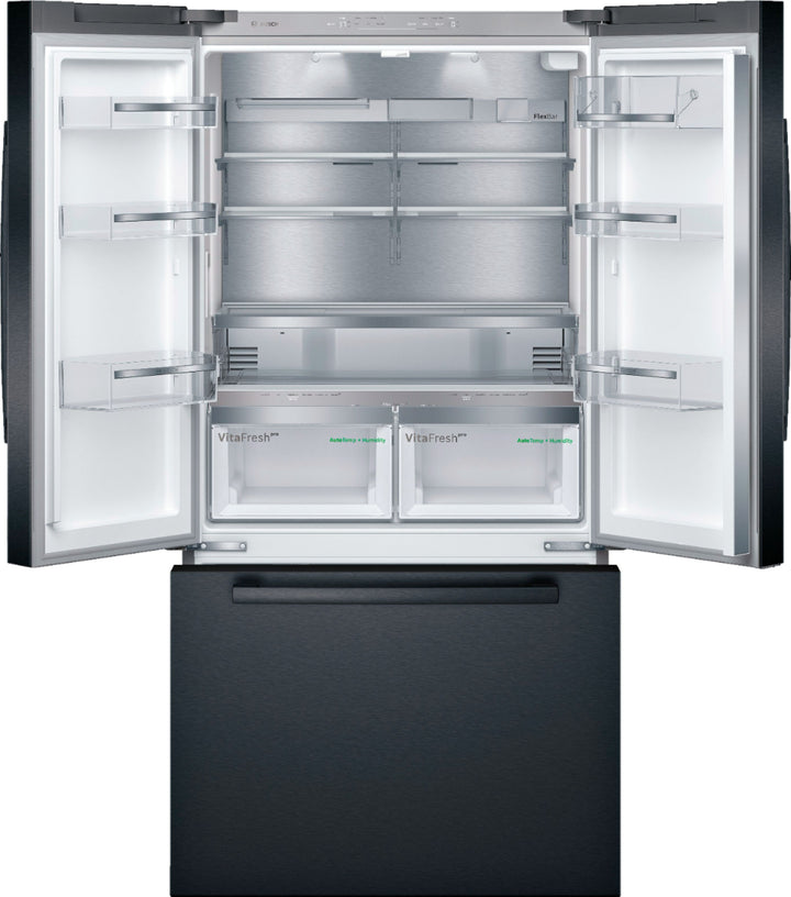 Bosch - 800 Series 21 Cu. Ft. French Door Counter-Depth Smart Refrigerator - Black stainless steel_13