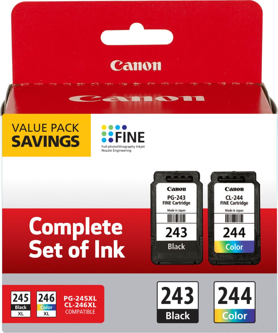 Canon - 243 / CL-244 Value Pack Standard Capacity Ink Cartridges - Black/Cyan/Magenta/Yellow_0