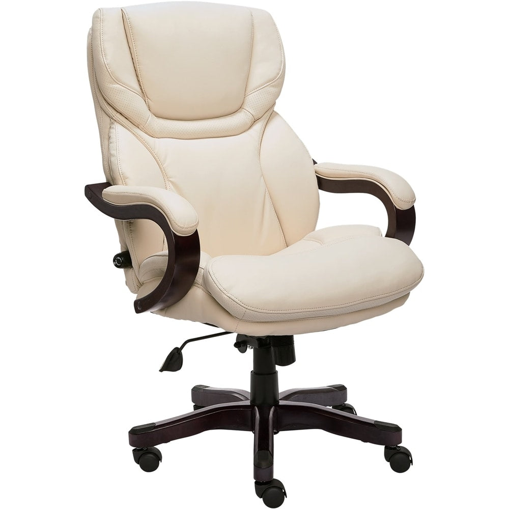 Serta - Big and Tall Bonded Leather Executive Chair - Ivory_1