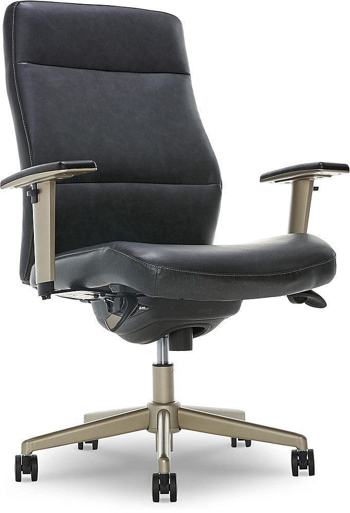 La-Z-Boy - Baylor Modern Bonded Leather Executive Chair - Black_0