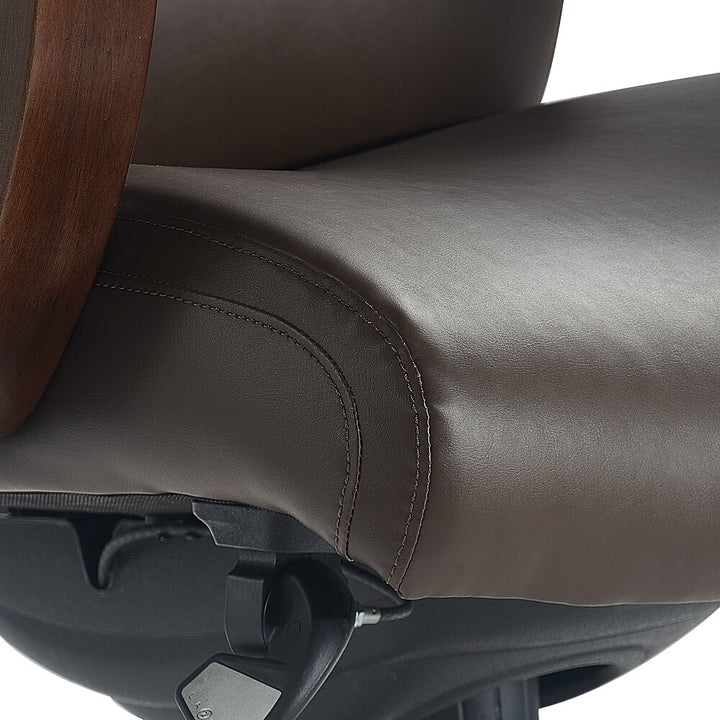 La-Z-Boy - Greyson Modern Faux Leather Executive Chair - Brown_8