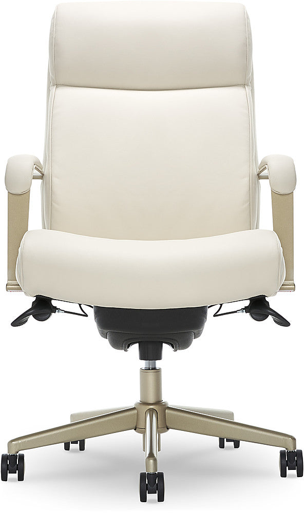 La-Z-Boy - Modern Melrose Executive Office Chair with Brass Finish - Ivory_5