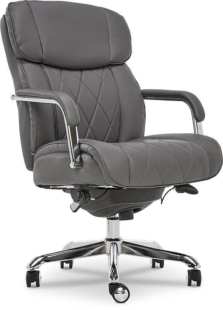 La-Z-Boy - Sutherland Bonded Leather Office Chair - Gray_0