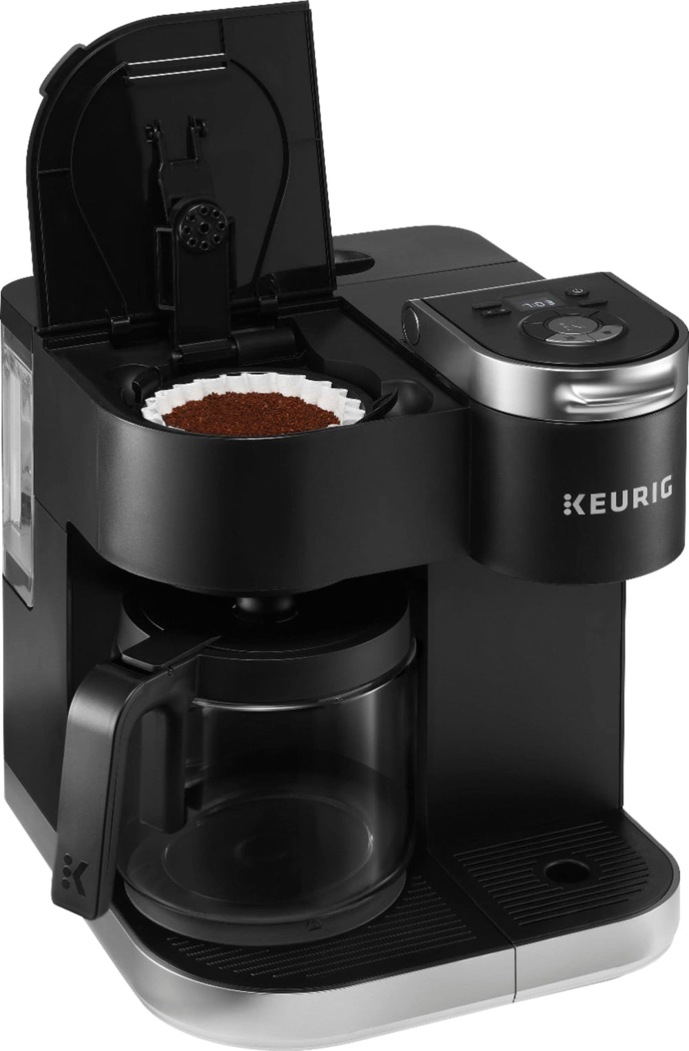 Keurig - K-Duo 12-Cup Coffee Maker and Single Serve K-Cup Brewer - Black_1