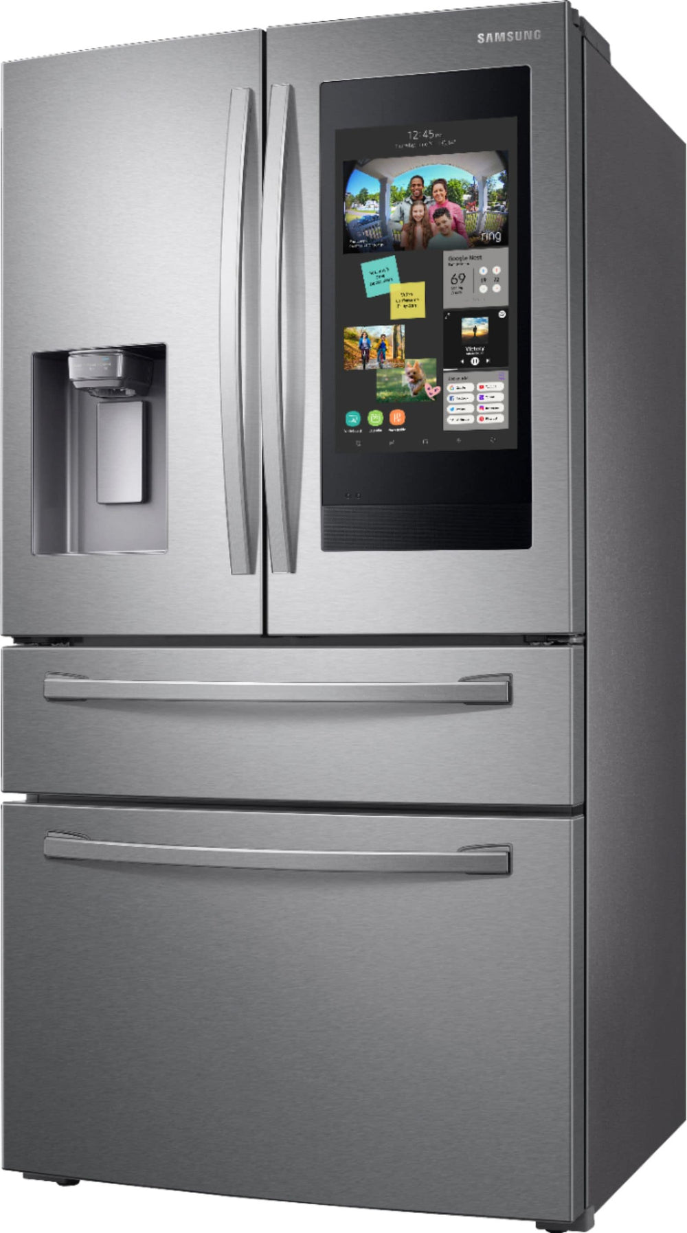 Samsung - Family Hub 27.7 Cu. Ft. 4-Door French Door  Fingerprint Resistant Refrigerator - Stainless steel_1
