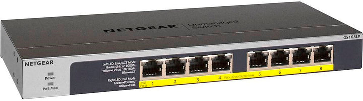 NETGEAR - 8-Port 10/100/1000 Gigabit Ethernet PoE/PoE+ Unmanaged Switch_1