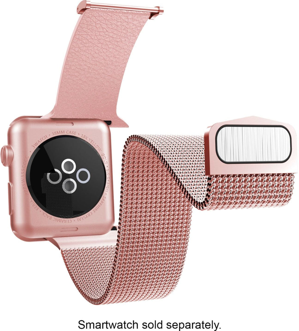 Raptic - Hybrid Mesh Watch Band for Apple Watch® 38mm, 40mm and Series 7, 41mm - Rose Gold_1
