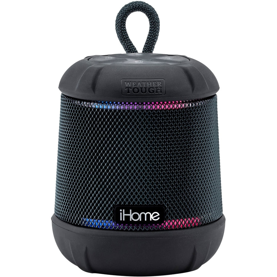 iHome - PlayTough L - Bluetooth Rechargeable Waterproof Portable Speaker with 20-Hour Mega Battery and Color Changing Lighting - Black_0