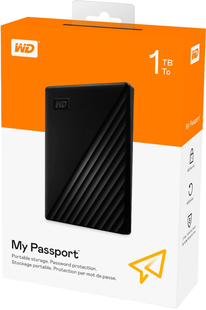 WD - My Passport 1TB External USB 3.0 Portable Hard Drive - Black_8