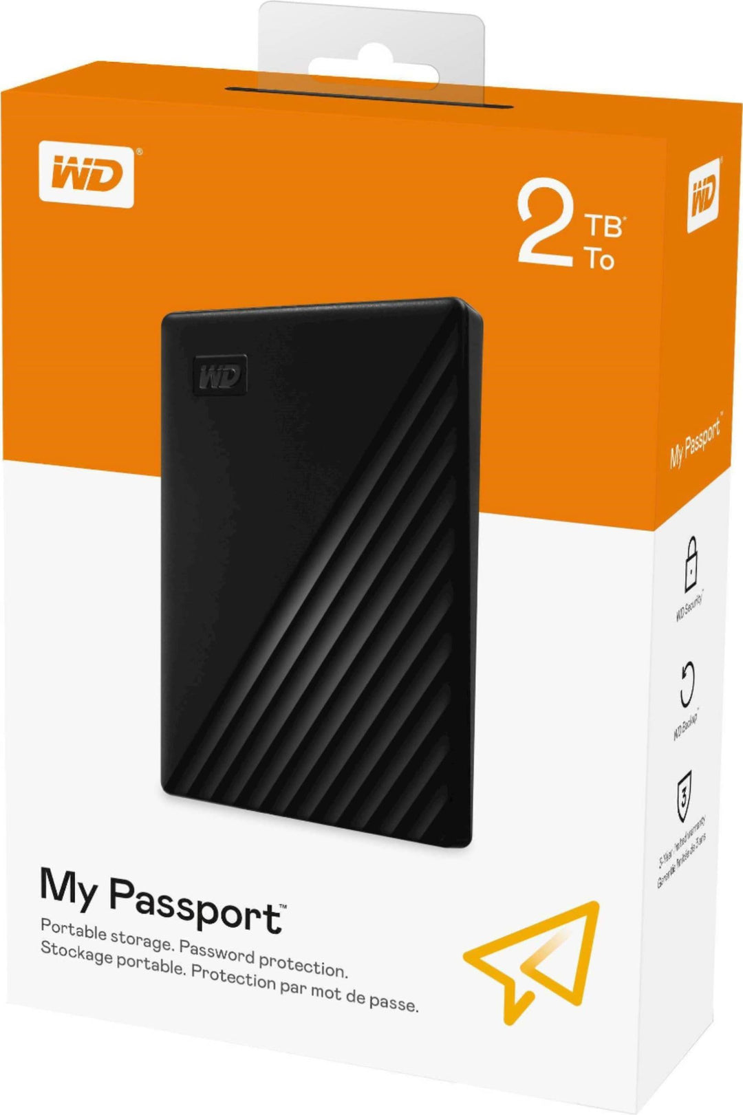 WD - My Passport 2TB External USB 3.0 Portable Hard Drive - Black_8