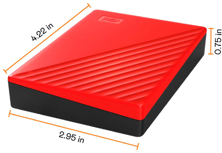 WD - My Passport 4TB External USB 3.0 Portable Hard Drive - Red_3