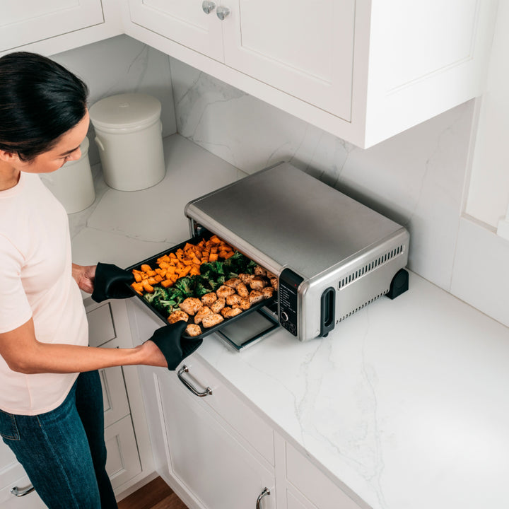 Ninja - Foodi 8-in-1 Digital Air Fry Oven, Toaster, Flip-Away Storage, Dehydrate, Keep Warm - Stainless Steel/Black_6