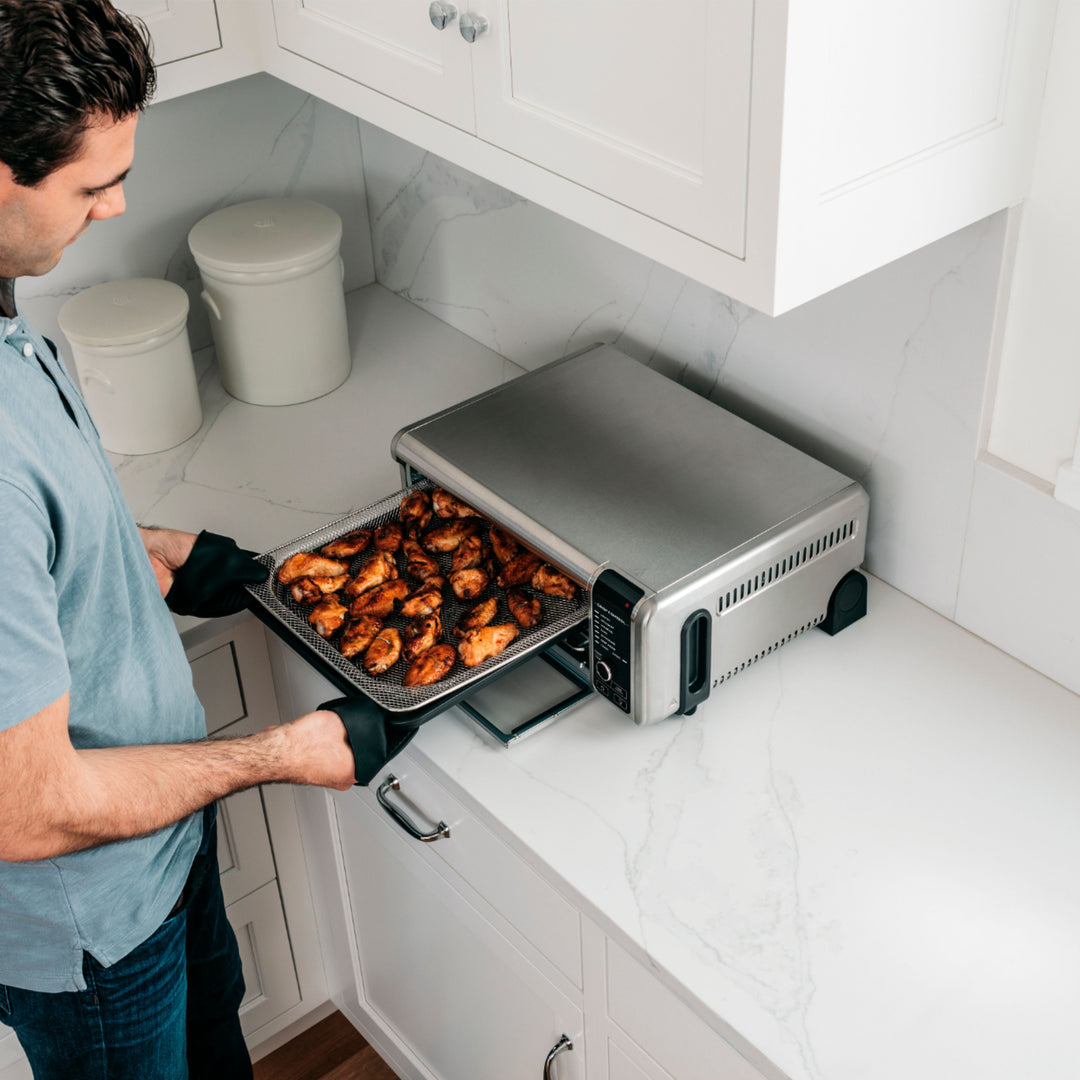 Ninja - Foodi 8-in-1 Digital Air Fry Oven, Toaster, Flip-Away Storage, Dehydrate, Keep Warm - Stainless Steel/Black_19