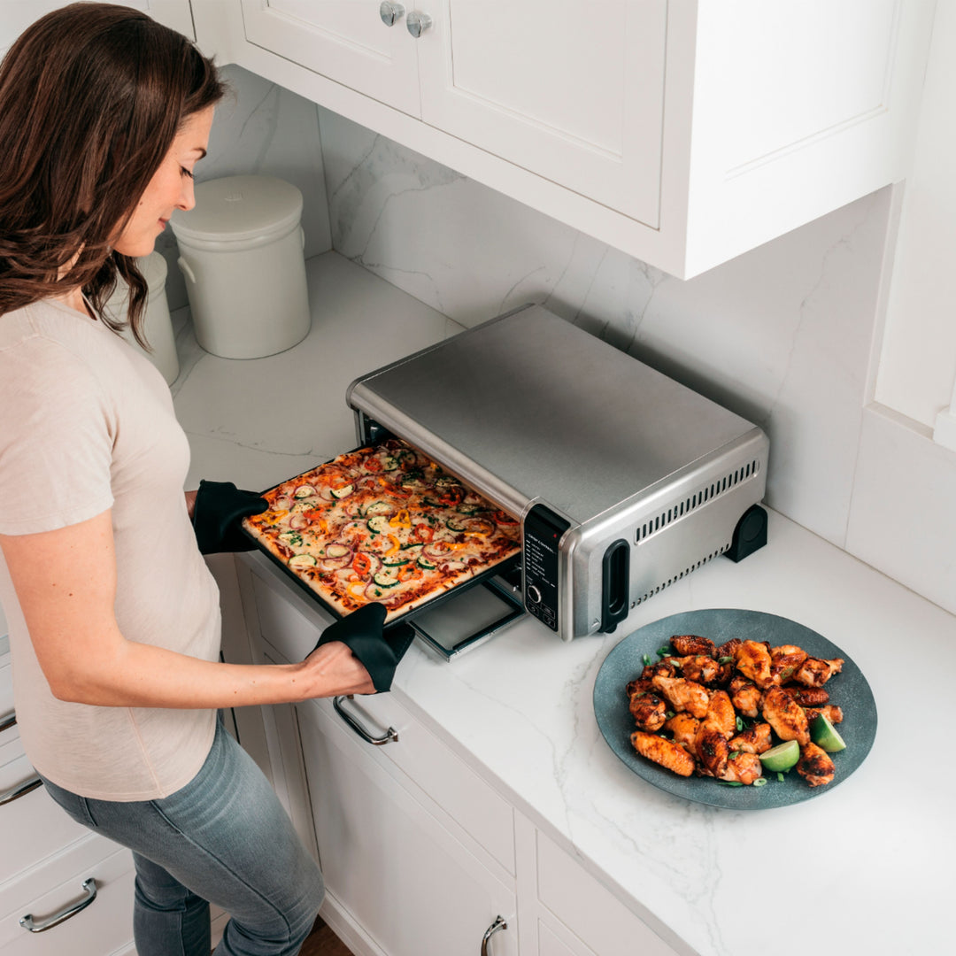Ninja - Foodi 8-in-1 Digital Air Fry Oven, Toaster, Flip-Away Storage, Dehydrate, Keep Warm - Stainless Steel/Black_5