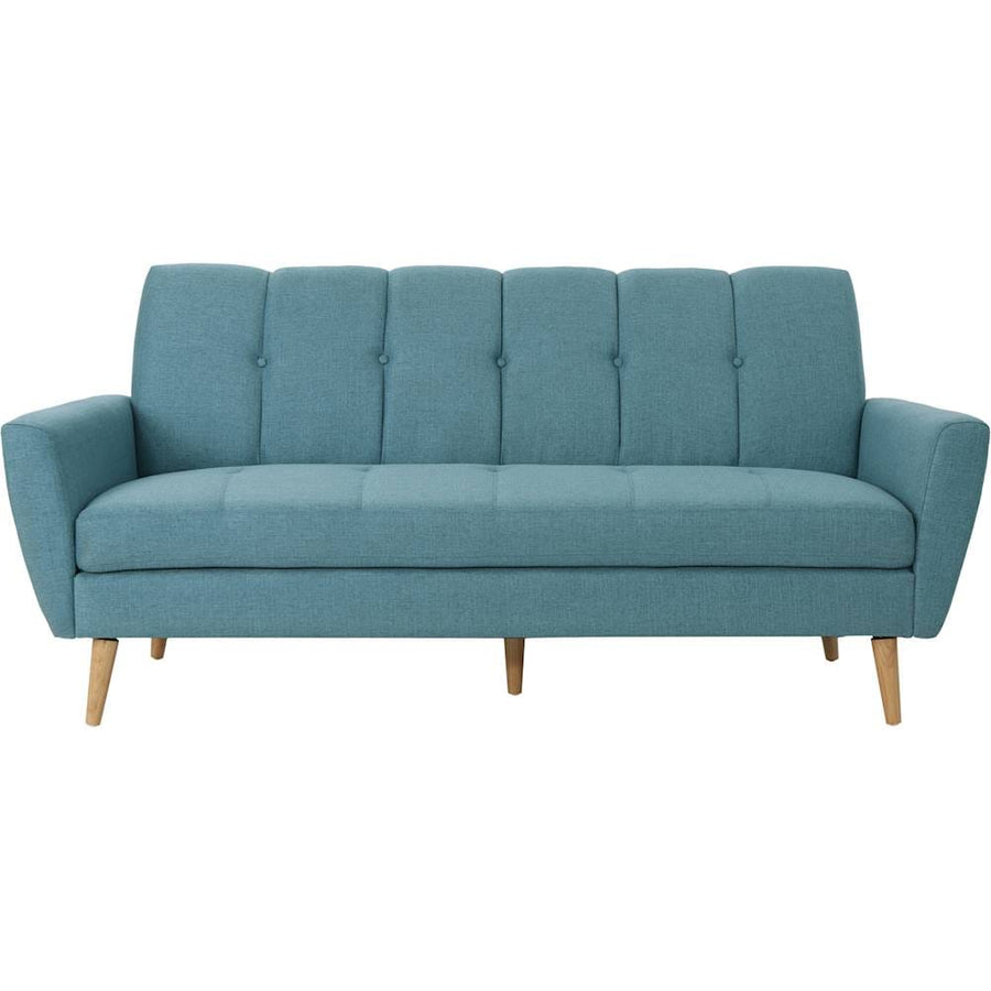 Noble House - Loomis 3-Seat Fabric Sofa - Blue_0